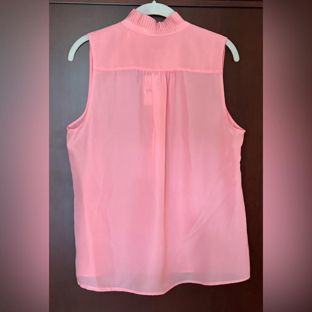 NWT J.Crew Factory Pink Sleeveless Blouse - Picture 3 of 5